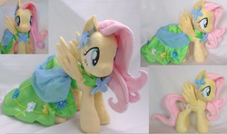 Size: 3024x1792 | Tagged: safe, artist:epicrainbowcrafts, fluttershy, g4, clothes, dress, gala dress, irl, photo, plushie, solo