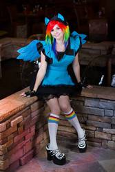 Size: 1366x2048 | Tagged: safe, artist:destinycosplay, rainbow dash, human, g4, cosplay, irl, irl human, photo, solo