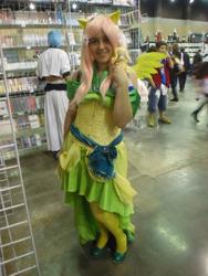 Size: 2448x3264 | Tagged: safe, artist:naturesrose, fluttershy, human, g4, 2013, anime weekend atlanta, clothes, convention, cosplay, dress, gala dress, high res, irl, irl human, photo, solo