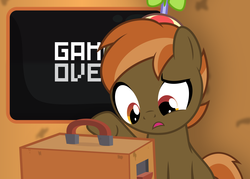 Size: 7000x5000 | Tagged: safe, artist:csillaghullo, button mash, earth pony, pony, g4, absurd resolution, arcade game, colt, harsher in hindsight, male, solo