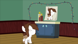 Size: 1401x789 | Tagged: safe, artist:evil-dec0y, pipsqueak, earth pony, pony, g4, butt, candle, colt, exploitable, exploitable meme, male, meme, narcissism, pipsqueak's shrine, plot, recursion, solo