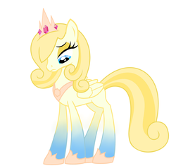 Size: 3682x3454 | Tagged: safe, artist:mlploverandsoniclover, oc, oc only, oc:golden apple, pegasus, pony, blank flank, female, gradient hooves, high res, mare, pegasus oc, royal winged pegasus, solo
