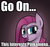 Size: 730x682 | Tagged: dead source, safe, artist:wubcakeva, pinkie pie, g4, female, image macro, meme, pinkamena diane pie, solo