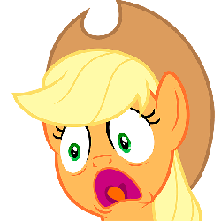 Size: 600x600 | Tagged: safe, artist:baumkuchenpony, applejack, g4, animated, faic, female, open mouth, screaming, simple background, solo, tongue out, vibrating, wide eyes