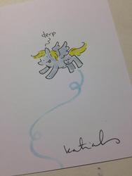 Size: 1024x1365 | Tagged: safe, artist:katie cook, derpy hooves, pegasus, pony, g4, female, mare, solo, traditional art