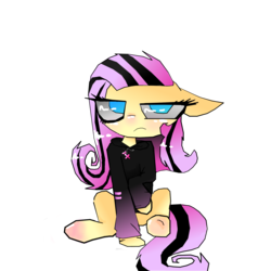 Size: 2000x2000 | Tagged: safe, artist:zombiebunny7, fluttershy, g4, emoshy, high res, solo