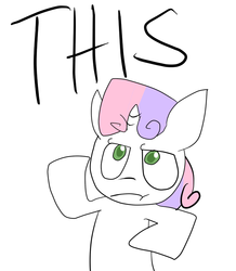 Size: 680x780 | Tagged: safe, artist:moonblizzard, sweetie belle, g4, ask, female, rarity answers, solo, tumblr