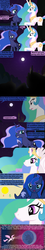 Size: 1120x6160 | Tagged: safe, artist:beavernator, princess celestia, princess luna, g4, alternate scenario, astronomy, comic, disproportionate retribution, moon, physics, science, stars, sun, to the moon, trollestia, tyrant celestia