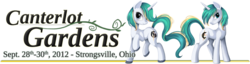 Size: 910x233 | Tagged: artist needed, safe, oc, oc only, canterlot gardens convention, logo