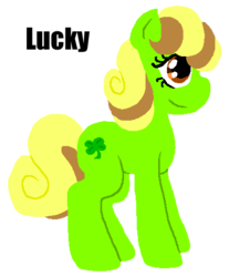 Size: 395x476 | Tagged: safe, artist:kiananuva12, oc, oc only, oc:lucky, earth pony, pony, palindrome get, solo