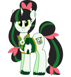 Size: 1300x1398 | Tagged: safe, artist:ashourii, oc, oc only, oc:camellia green, pony, unicorn, clothes, solo