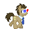 Size: 106x96 | Tagged: safe, artist:anonycat, doctor whooves, time turner, earth pony, pony, g4, animated, clone doctor, cute, desktop ponies, doctorbetes, male, simple background, solo, stallion, the doctor, transparent background