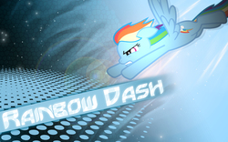 Size: 1920x1200 | Tagged: safe, artist:cr4zyppl, rainbow dash, pegasus, pony, g4, female, flying, lens flare, solo, space, vector, wallpaper