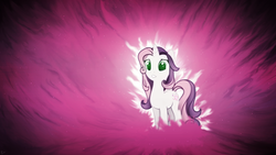 Size: 1920x1080 | Tagged: safe, artist:karl97, artist:quanno3, sweetie belle, g4, female, glowing, older, simple, solo, vector, wallpaper