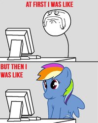 Size: 679x853 | Tagged: safe, rainbow dash, g4, artifact, brony, meme