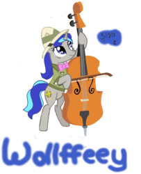 Size: 806x992 | Tagged: safe, artist:chatooka, pony, unicorn, the vinyl scratch tapes, bipedal, cello, doctor whooves adventures, female, goodnight, goodnight goodnight, mare, musical instrument, ponified, solo, tumblr, wollffeey