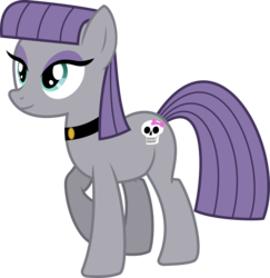 Size: 2800x2881 | Tagged: safe, artist:cheezedoodle96, maud pie, earth pony, pony, g4, maud pie (episode), choker, female, goth, high res, mare, simple background, skull, solo, speculation, transparent background, wrong cutie mark