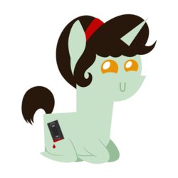 Size: 500x500 | Tagged: safe, artist:tenaflyviper, oc, oc only, oc:viperpone, pointy ponies, sitting, solo, twiface