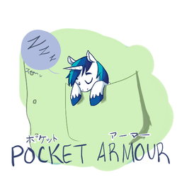 Size: 500x500 | Tagged: safe, artist:titusvenitus, shining armor, g4, japanese, male, pixiv, pocket, pocket pony, sleeping, solo