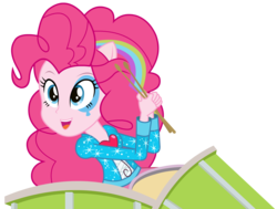 Size: 2667x2014 | Tagged: safe, artist:negasun, pinkie pie, equestria girls, g4, my little pony equestria girls: rainbow rocks, drums, female, high res, musical instrument, ponied up, pony ears, simple background, solo, transparent background, vector