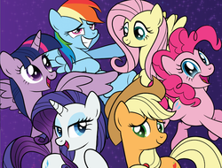 Size: 945x718 | Tagged: safe, artist:drawponies, applejack, fluttershy, pinkie pie, rainbow dash, rarity, twilight sparkle, alicorn, earth pony, pegasus, pony, unicorn, g4, female, mane six, mare, twilight sparkle (alicorn)