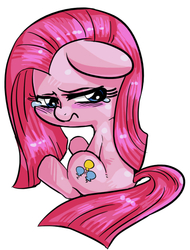 Size: 460x605 | Tagged: safe, artist:nekubi, pinkie pie, g4, crying, cute, cuteamena, female, pinkamena diane pie, pixiv, solo