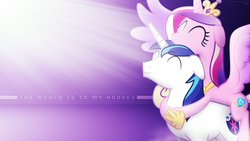 Size: 1920x1080 | Tagged: safe, artist:90sigma, artist:adrianimpalamata, princess cadance, shining armor, g4, couple, cute, female, happy, lens flare, male, ship:shiningcadance, shipping, straight, vector, wallpaper