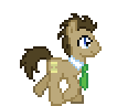 Size: 106x96 | Tagged: safe, artist:anonycat, doctor whooves, time turner, g4, animated, cute, desktop ponies, doctorbetes, male, pixel art, simple background, solo, transparent background
