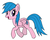 Size: 1024x819 | Tagged: safe, artist:sandyfortune, firefly, pegasus, pony, g1, g4, blue, female, g1 to g4, generation leap, pink, simple background, solo, walk