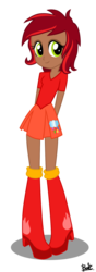 Size: 531x1502 | Tagged: safe, artist:benkomilk, oc, oc only, equestria girls, g4, boots, clothes, equestria girls-ified, high heel boots, shirt, shoes, skirt, solo