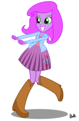Size: 724x1104 | Tagged: safe, artist:benkomilk, oc, oc only, equestria girls, g4, boots, clothes, equestria girls-ified, high heel boots, jacket, shirt, shoes, skirt, solo