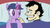 Size: 1280x720 | Tagged: safe, artist:dtkraus, edit, twilight sparkle, human, pony, g4, bed, bedroom eyes, crossover, crossover shipping, dan, dan vs, danlight, eye contact, female, grin, gritted teeth, human on pony action, interspecies, male, shipping, straight, twilight's morning after