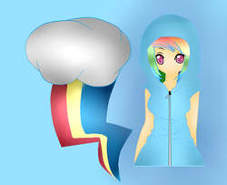 Size: 600x488 | Tagged: safe, artist:nathash-frient, rainbow dash, human, g4, female, humanized, solo