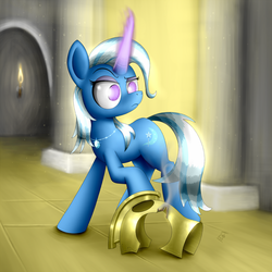 Size: 1000x1000 | Tagged: safe, artist:subjectbubblegum, trixie, pony, unicorn, g4, armor, female, mare, necklace, solo