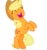 Size: 3072x3251 | Tagged: safe, artist:slb94, applejack, earth pony, pony, g4, simple ways, bipedal, eyes closed, female, high res, laughing, rearing, simple background, solo, transparent background, vector