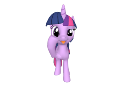 Size: 768x576 | Tagged: safe, twilight sparkle, pony, ponylumen, g4, 3d, 3d model, 3d pony creator, :p, akanbe, female, looking at you, simple background, smiling, solo, taunt, tongue out, transparent background