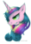 Size: 541x759 | Tagged: safe, artist:divided-s, queen chrysalis, changeling, g4, character to character, disguise, disguised changeling, fake cadance, grin, smiling, solo, transformation