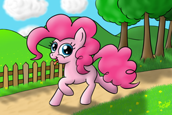 Size: 1024x683 | Tagged: safe, artist:filpapersoul, pinkie pie, g4, female, solo, tongue out