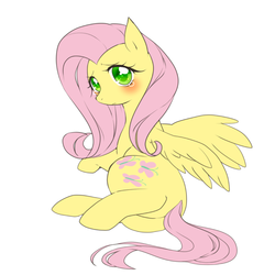 Size: 800x800 | Tagged: safe, artist:zakro, fluttershy, g4, crying, female, on side, pixiv, solo