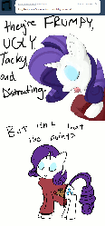 Size: 1000x2147 | Tagged: safe, artist:moonblizzard, rarity, g4, animated, ask, clothes, female, rarity answers, solo, tumblr