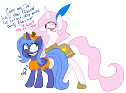 Size: 697x514 | Tagged: safe, artist:universal-tiger, princess celestia, princess luna, g4, clothes, costume, filly, native american, nightmare night, pink-mane celestia, pumpkin, s1 luna, simple background, transparent background, woona, younger