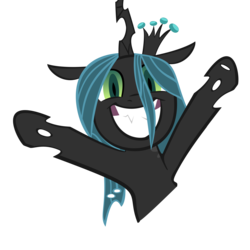 Size: 5000x5000 | Tagged: safe, artist:parttimebrony, queen chrysalis, changeling, changeling queen, g4, absurd resolution, female, irrational exuberance, simple background, solo, transparent background, vector