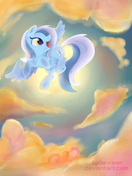 Size: 2400x3200 | Tagged: safe, artist:lydia-rawr, oc, oc only, oc:angel wings, cloud, cloudy, flying, high res, solo