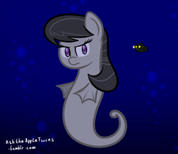 Size: 806x700 | Tagged: safe, artist:terton, octavia melody, sea pony, g4, species swap, underwater