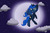 Size: 3600x2400 | Tagged: safe, artist:vertonica, princess luna, g4, female, filly, high res, solo, woona