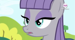 Size: 641x345 | Tagged: safe, screencap, maud pie, earth pony, pony, g4, maud pie (episode), cute, female, hub logo, mare, solo