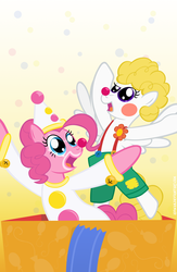 Size: 2008x3071 | Tagged: safe, artist:adiwan, pinkie pie, surprise, g4, clown, high res