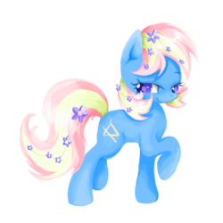 Size: 2000x2000 | Tagged: safe, artist:saeryth, oc, oc only, oc:zephyr, earth pony, pony, flower, high res, solo