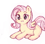 Size: 189x185 | Tagged: safe, artist:ro, fluttershy, g4, female, filly, solo