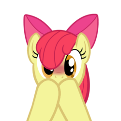 Size: 2200x2200 | Tagged: safe, artist:kuren247, apple bloom, g4, blushing, bow, female, filly, high res, looking at you, simple background, solo, transparent background